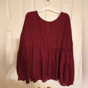 Haptics Elegant Burgundy Women's Top